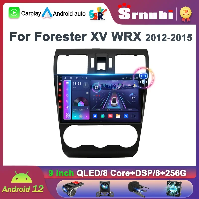 

Автомобильная магнитола Srnubi Android 12,0 для Subaru Forester XV WRX 2012-2015, мультимедийный видеоплеер, 2Din, GPS-навигация, головное устройство Carplay