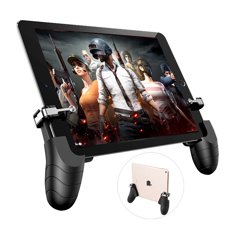 IPad Android Tablet için tetik Pubg 6 parmaklar ücretsiz yangın aksesuarları denetleyici Gamepad Joystick oyun oyunu Pabg düğmeler L1 R1