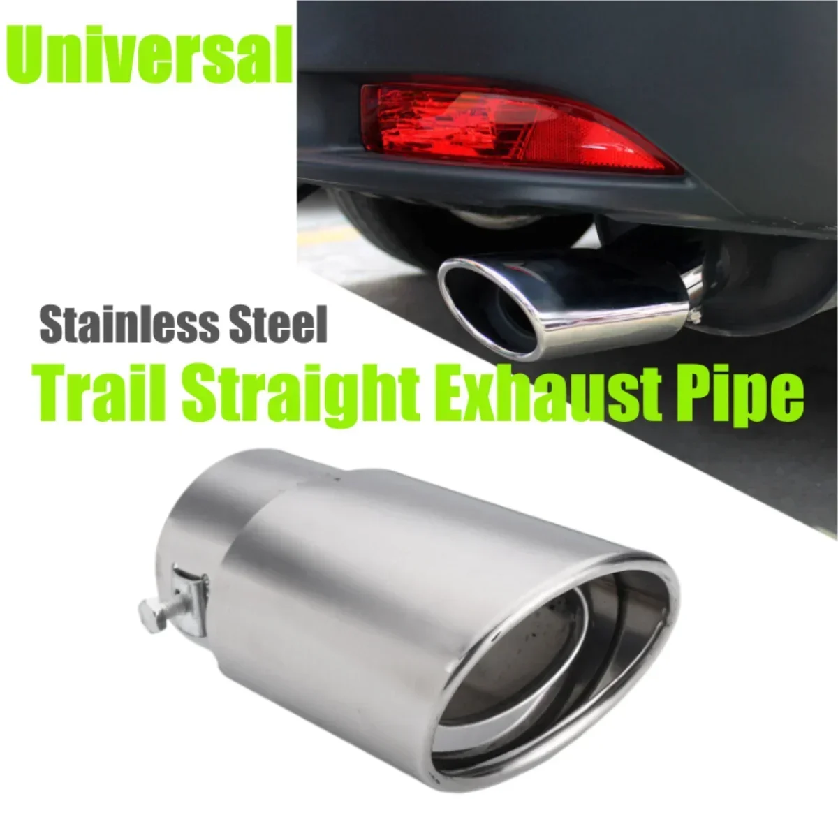 1 Pcs Universal Stainless Steel Car Exhaust Tail Muffler Tip Pipe for Car-styling Decoration DIY Accessories