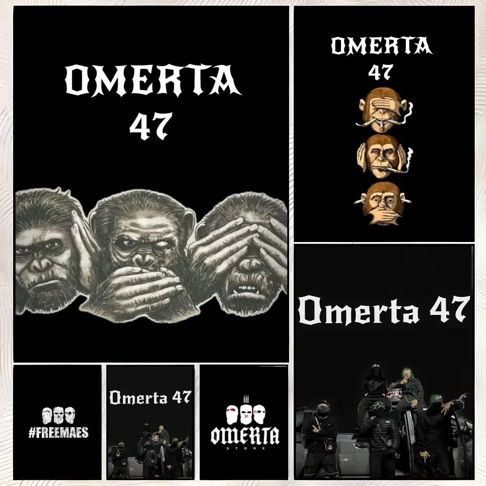Underground Rapper O-Omerta 47 Maes  Poster Vintage PP Paper Wall Art Home Decor Print for Bedroom Living Room Aesthetic Gift