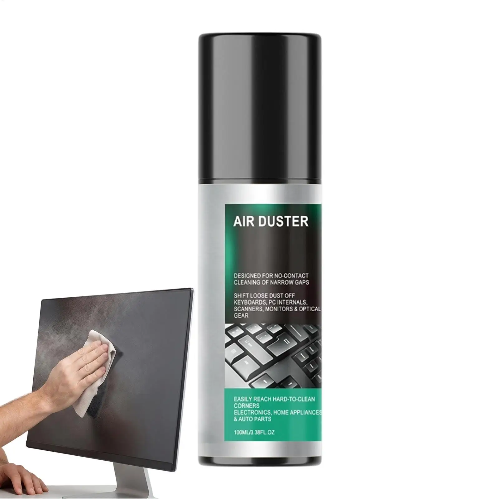 Compressed Air Duster 100ml Moisture-Free Electronic Cleaning Tool Keyboard Dust Remover for Laptop Printer Home Office Computer