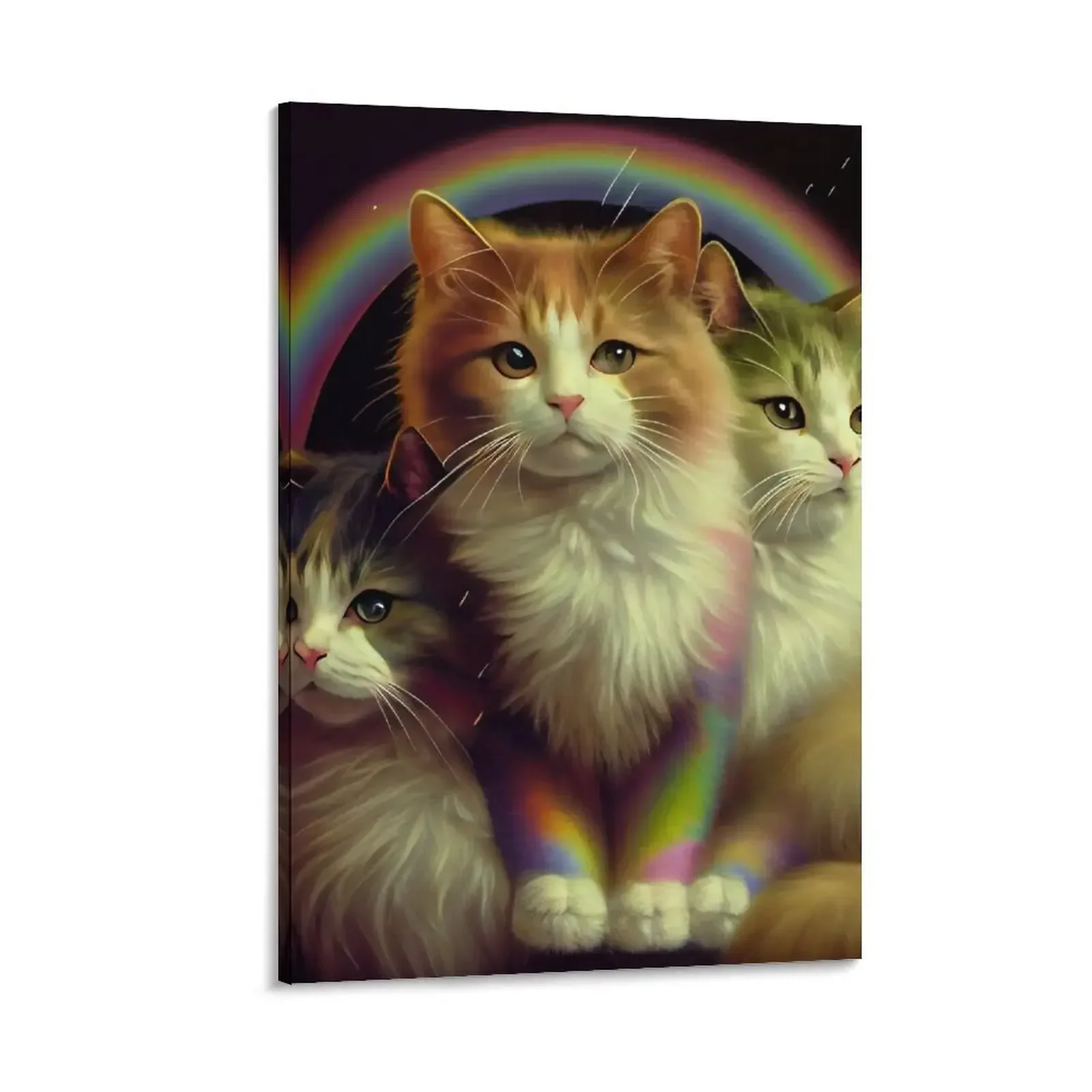 

Vintage Rainbow Cats! Canvas Painting room decorations for men cute room decor anime posters