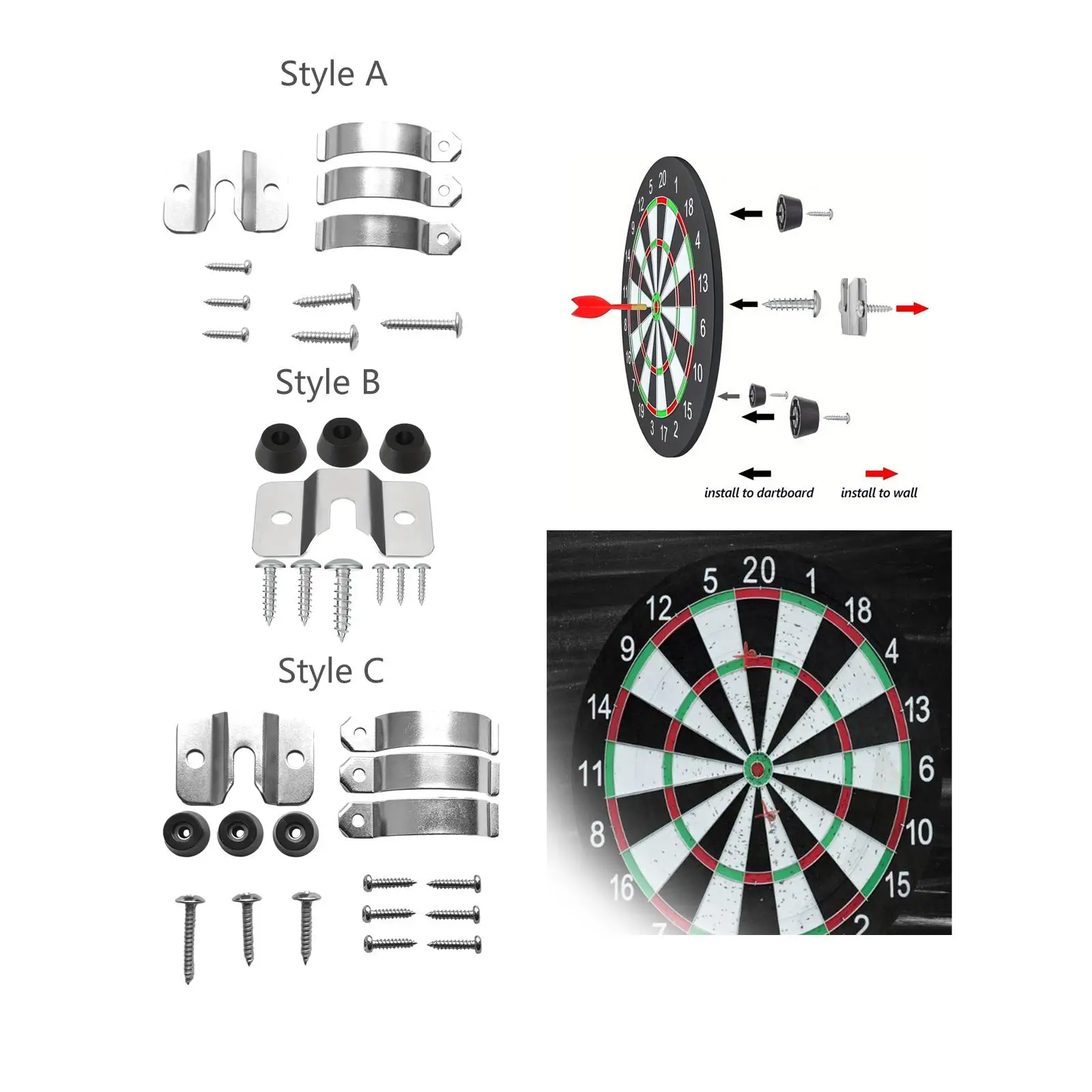 

Монтажные комплекты для дартса для подвешивания держателя дартса, комплекты оборудования для монтажа в дартс, настенный кронштейн