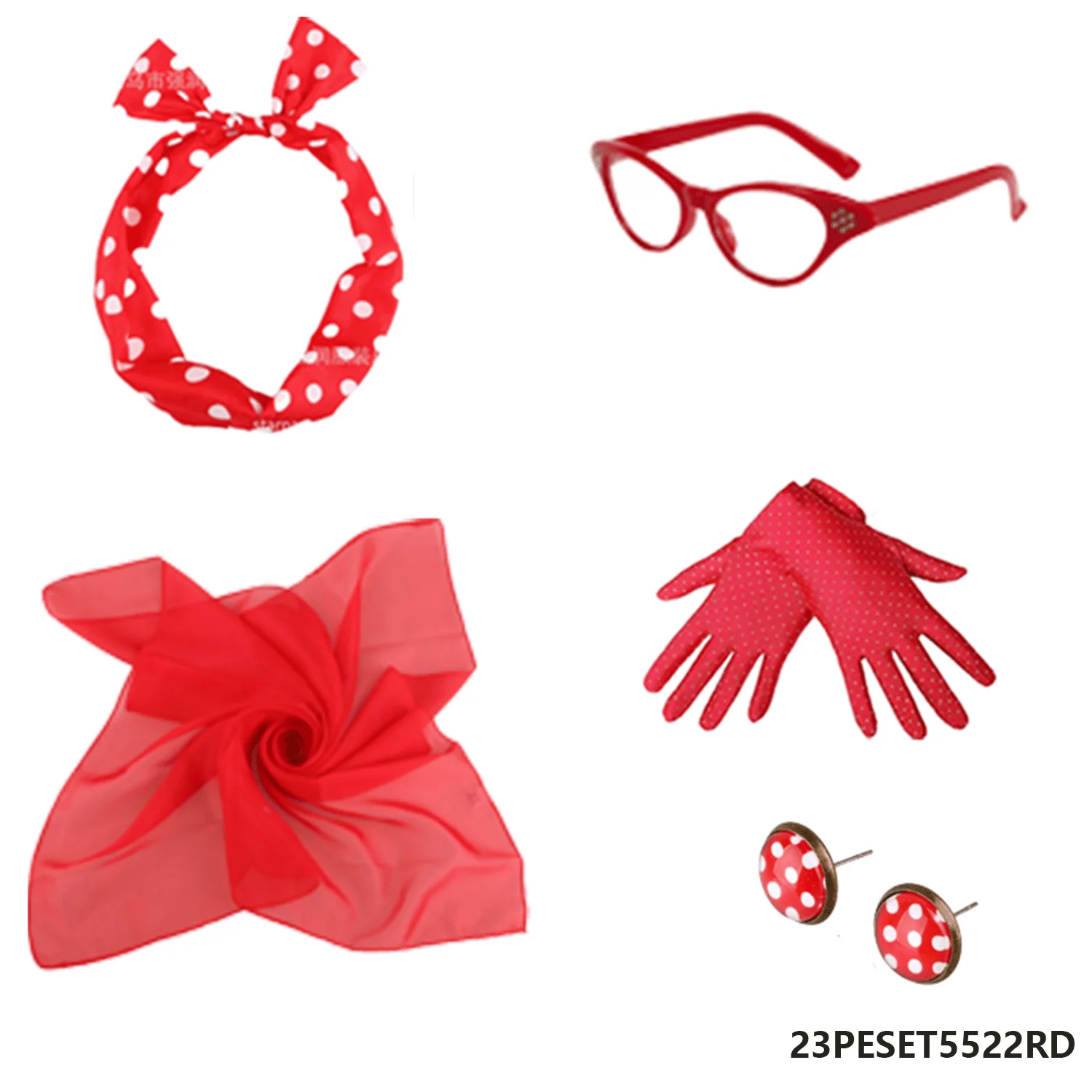 

The PESENAR era clothing series from the 1950s includes headbands, glasses, scarves and other accessories