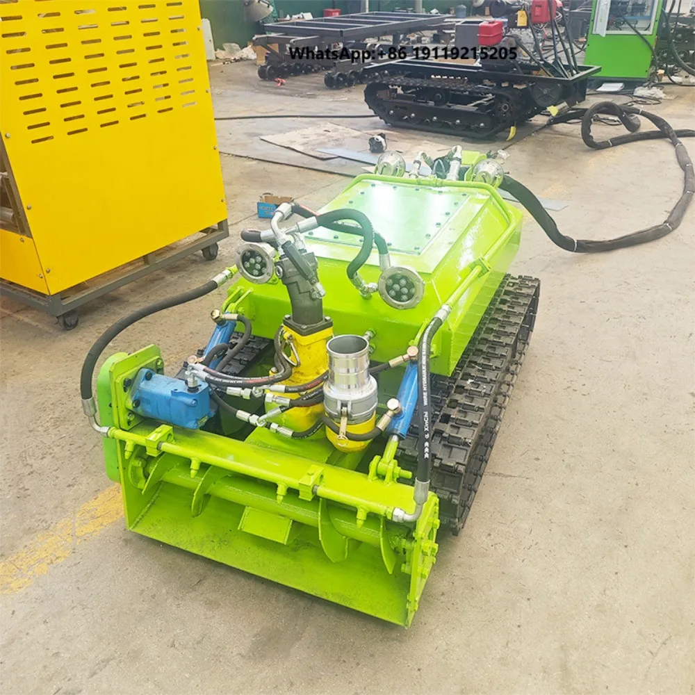 YG Intelligent Robot Lawn Mower Remote Control Crawler Drive 1500W 50m Capacity 320kg