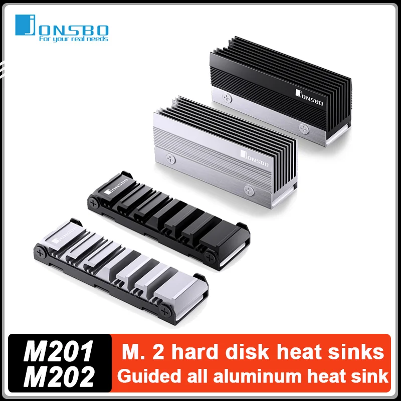 

JONSBO M201 M202 M.2 SSD-радиатор M. 2 жестких диска 2280, направляющий радиатор в форме решетки из алюминиевого корпуса с термосиликоновой накладкой