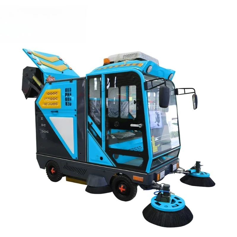Mini 48v high power road cleaner new dump street sweeper