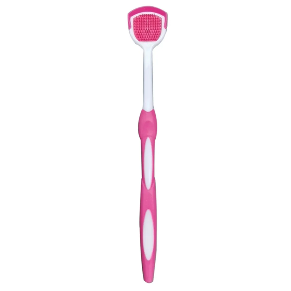 

High Quality Reusable Oral Hygiene Tool Food Grade Silicone Mouth Brush Tongue Scraper Cleaner Tongue Brush Tongue Scraper