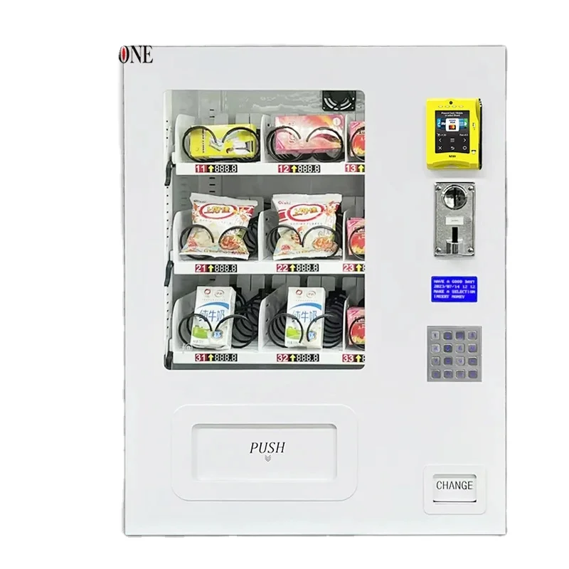 Desktop  Card Reader Banknote Snacks and Drinks Vending Machine with Coin Changer MDB/DEX