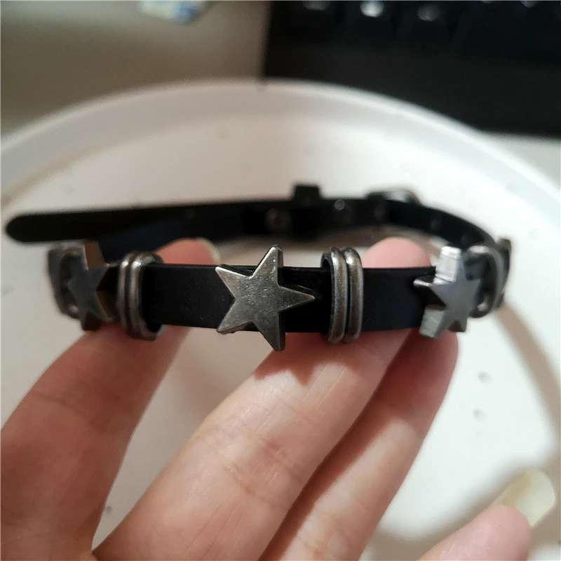 Punk Y2K Vintage Charme Grunge Anhänger PU Leder Sexy Choker Halsketten Für Frauen Spice Girls Goth Schmuck Zubehör Geschenk – Detail 7