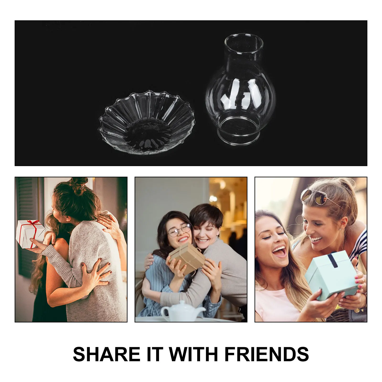 مجموعة واحدة من حامل الزجاج، مادة زجاجية عالية الجودة، شكل فريد، حرفة رائعة لتزيين المنزل، مقاومة للرياح، أنيقة