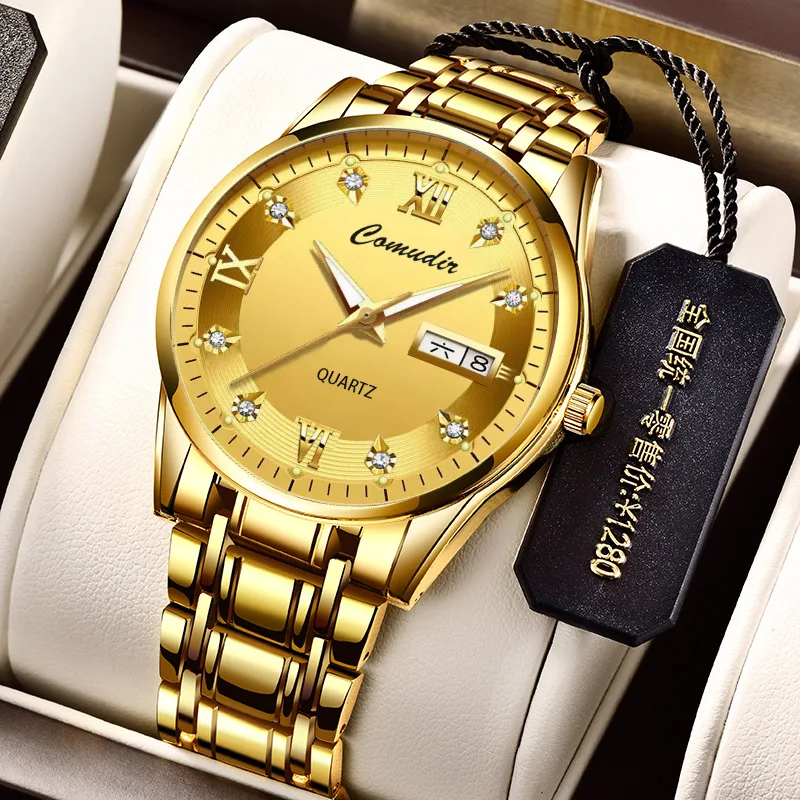 Men Watch Fully Automatic Movement Stainless Steel Waterproof Wristwatch High Quality Business Watches for Mens Free Shiping