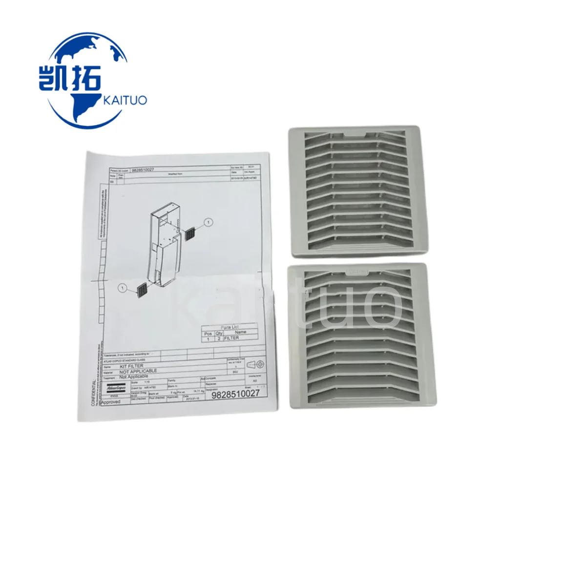 Kit Cubicle Filter Fits Atlas Copco 2901200612