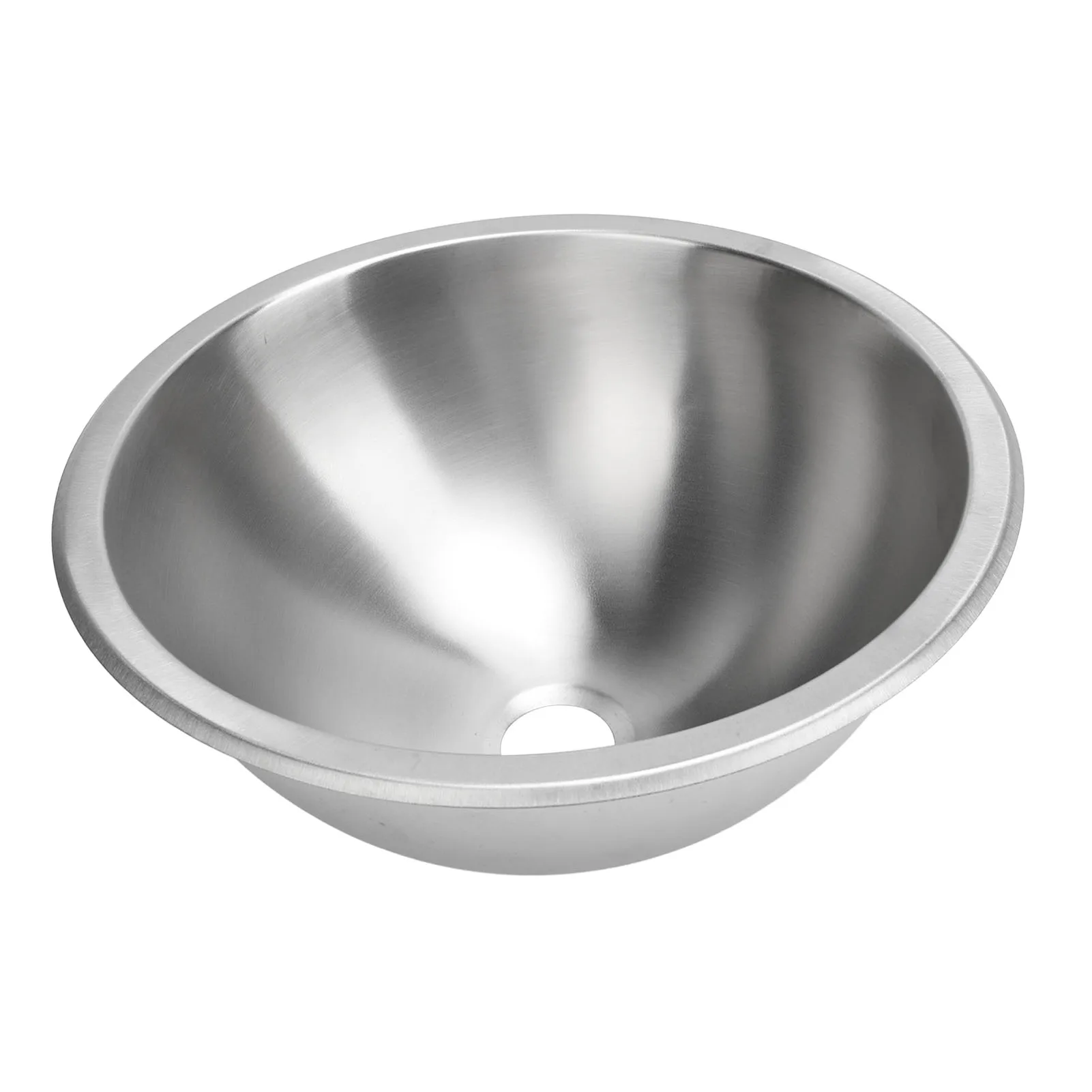 12 inch camper ronde spoelbak 304 roestvrij staal keuken bad wastafel handwastafel met 40 mm riooluitlaat voor boot caravan RV