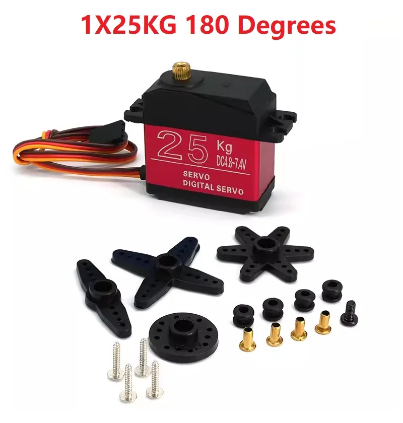 Wasserdichtes Servo mit hohem Drehmoment, 20 kg, 25 kg, 30 kg, 35 kg, 180 270 Grad, digitales Kupfergetriebe/Stahlgetriebe-Servo, für Roboterarm-DIY