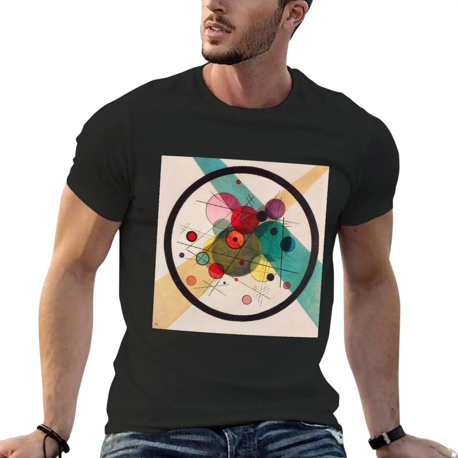 

wassily kandinsky T-Shirt plus sizes animal prinfor boys Men's cotton t-shirt