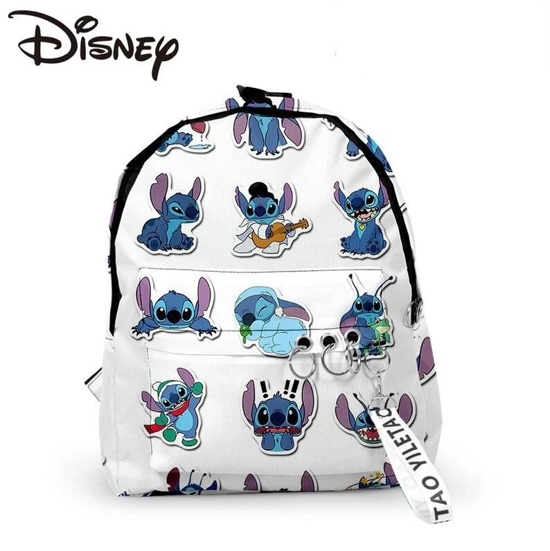 Disney Cartoon Cute Stitch Childrens Schoolbag Luxury Brand Large Capacity Travel Bag  Fashion Student Backpack