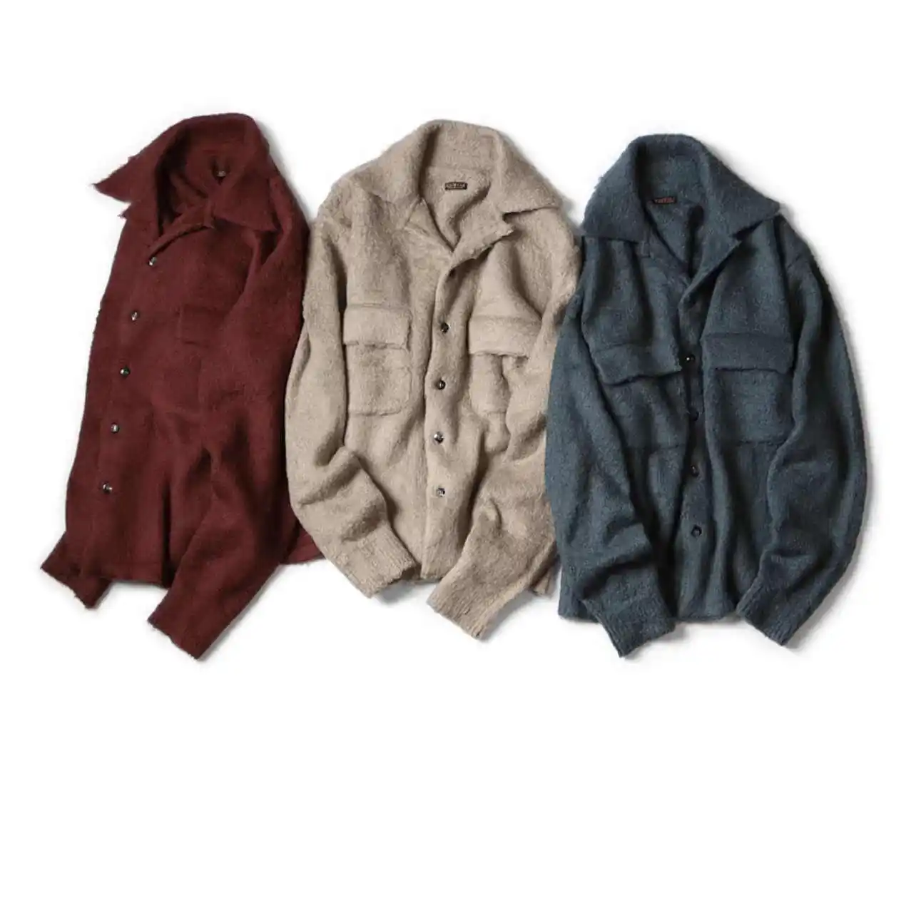 

24AW KAPITAL Hirata and Hongri Style Japanese Casual Warm and Soft Plush Cotton Double Pocket Lapel Long Sleeved Jacket