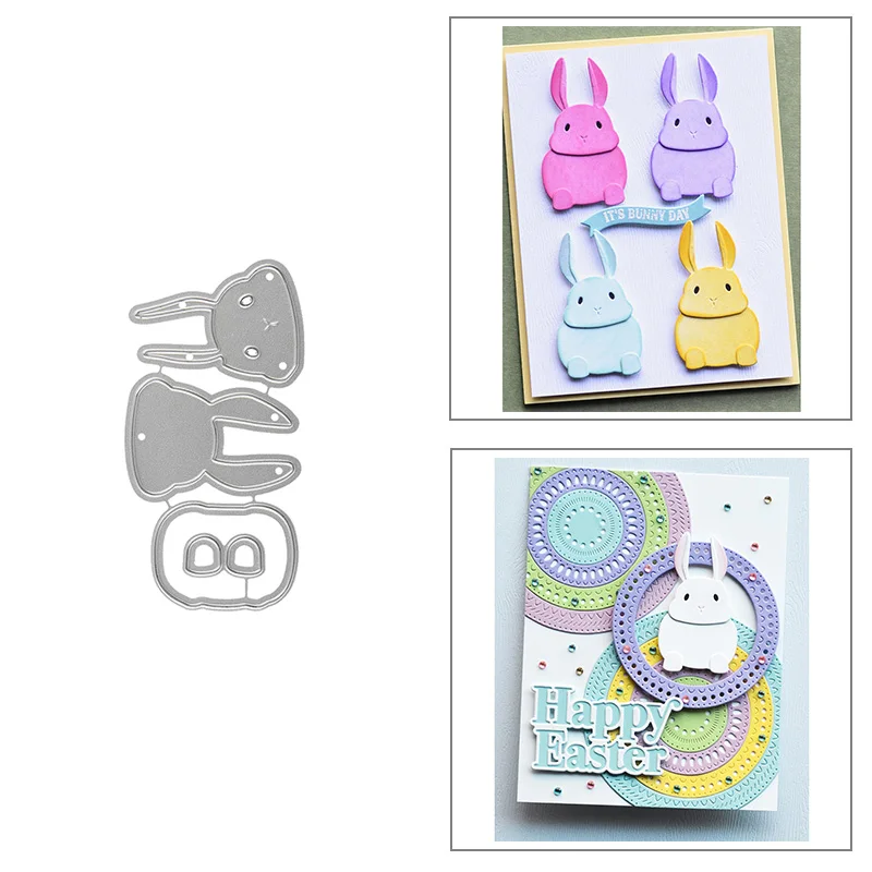 Cuddle Bunny Metal Cutting Dies for DIY Scrapbook Album Paper Card Decoration Crafts Embossing 