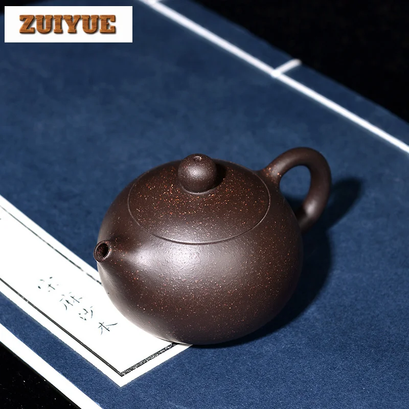 90ML High-end Yixing Purple Clay Teapots Handmade Pot Raw Ore  Black Gold Mud Kettle Chinese Zisha Tea Set for Tea Accessories