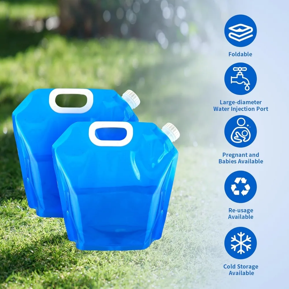 Can Camping Supplie 5/10L Camping Water Bag Portable Folding Water Bucket Large Water Container Outdoor Travel Collapsible Pouch