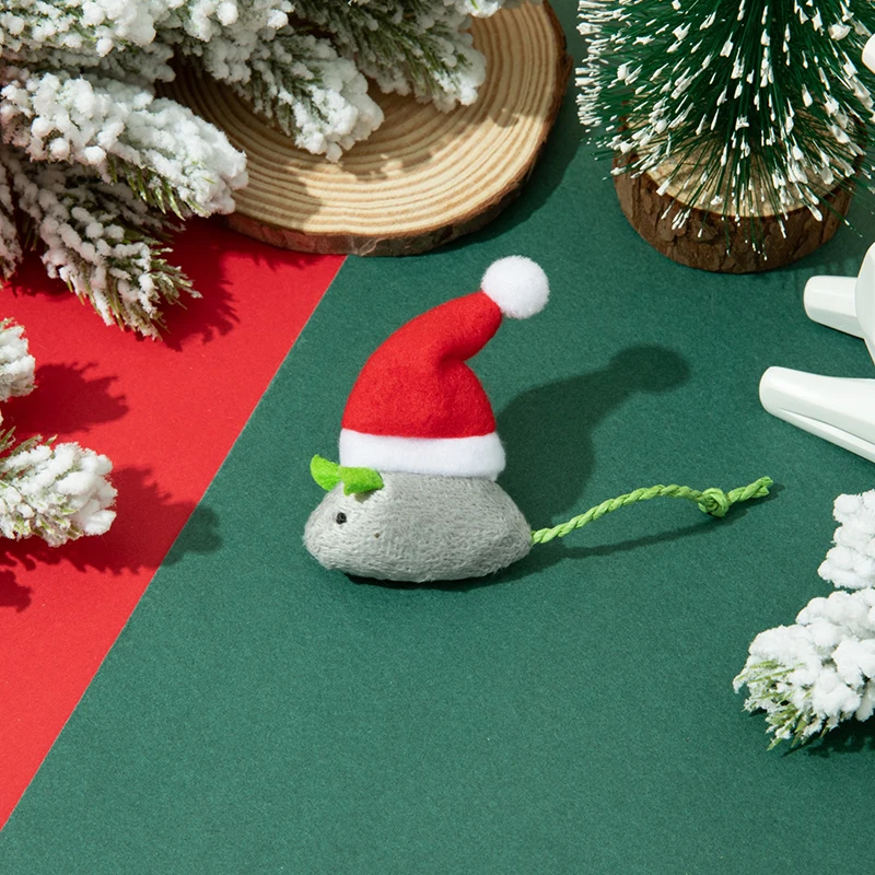 Natal pet mouse brinquedo suprimentos catnip mouse catgrass gato pick-me-up brinquedo gato brinquedos gatos brinquedos interativos para animais de estimação