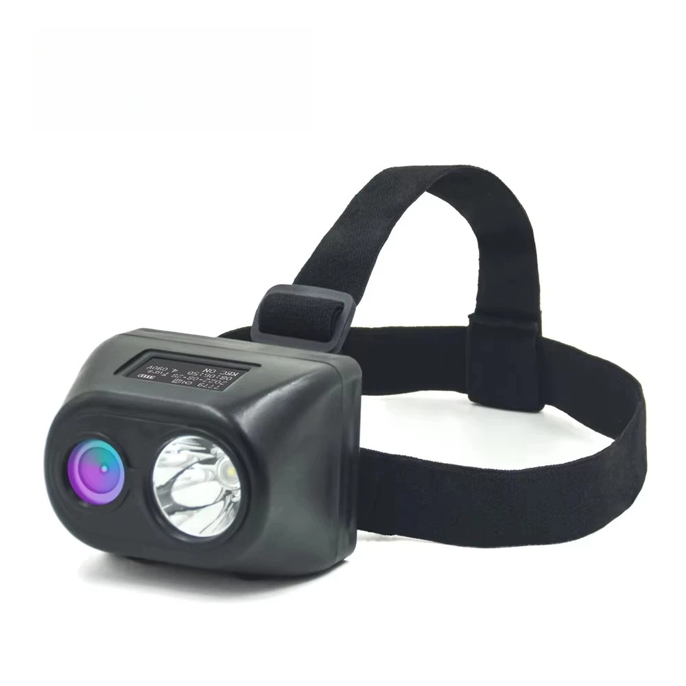 

6000 Lux Rechargeable Lithium Ion LED Headlamp Digital Display Waterproof USB Outdoor Camping Light IP65 ABS Body