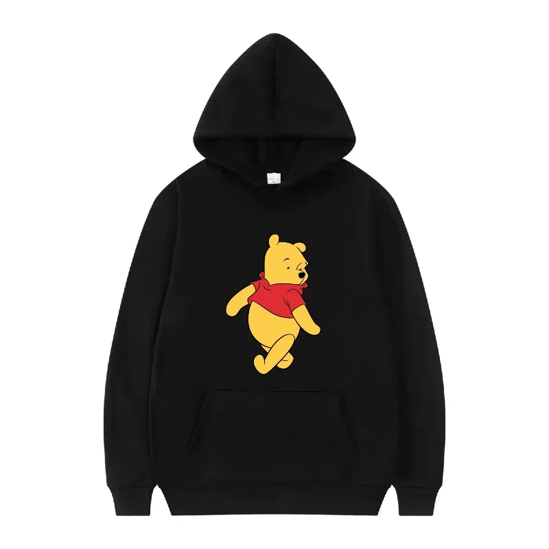 เสื้อฮู้ดดี้ลายหมีพูห์ดิสนีย์ สไตล์ลำลอง สีขาว สำหรับผู้หญิงและผู้ชาย ราคาประหยัด เหมาะสำหรับฤดูใบไม้ผลิ เสื้อผ้าสตรีทแวร์