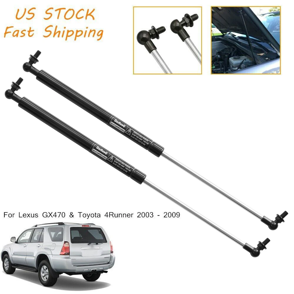 2 PCS For Toyota 4RUNNER/Lexus GX470 2003-2009 Hood Hydraulic Gas Spring Struts Car Bonnet Lift Supports Shocks Auto Accessories