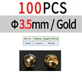 100 piezas de 3.5mm en color dorado