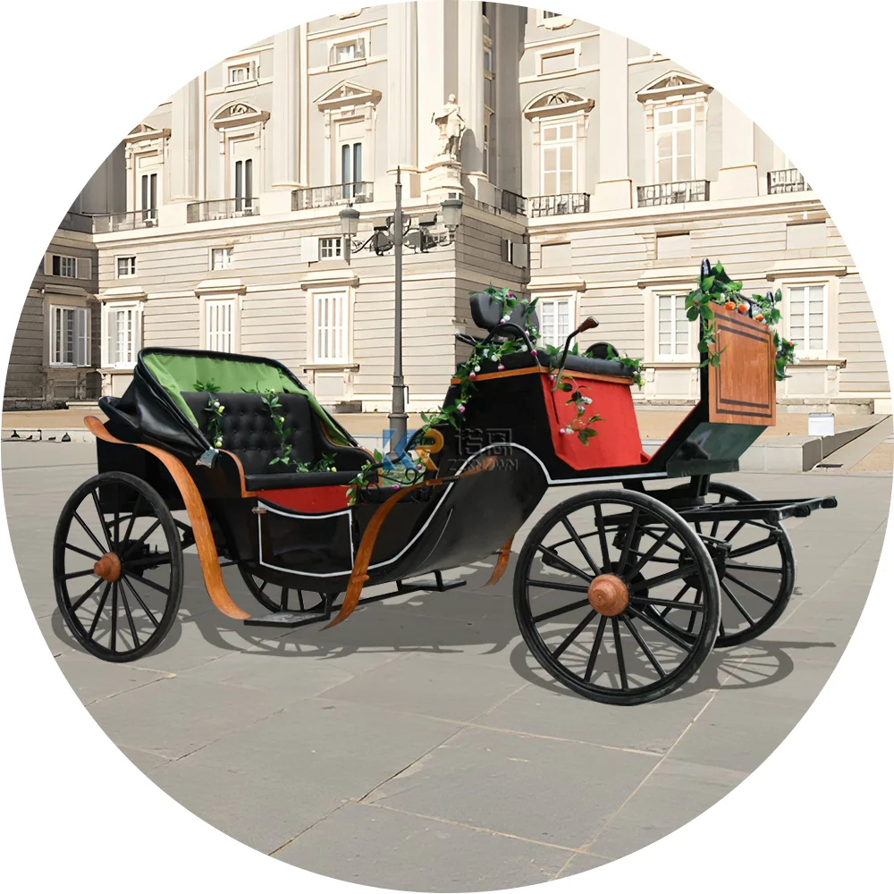 عربة حصان أوروبية ملكية للعائلة، عربة حصان مريحة لمشاهدة معالم المدينة، عربة حصان جذابة لمشاهدة معالم المدينة للبيع