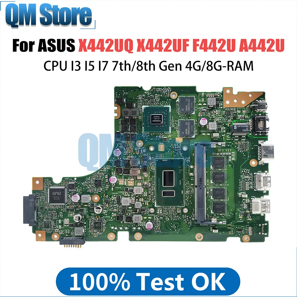 

X442UQ Mainboard For ASUS X442UF F442U A442U X442U A480U R419U X442UN X442UQR X442URR X442UR X442UF CPU I3 7th 8th 4G 8G