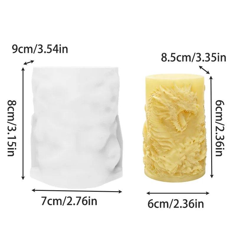 Red Giant Dragon Knight Epic Candle Mold Silicone DIY Handmade Aromatherapy Wax Mold Fantasy Adventure Decorative Art Handmade Tool