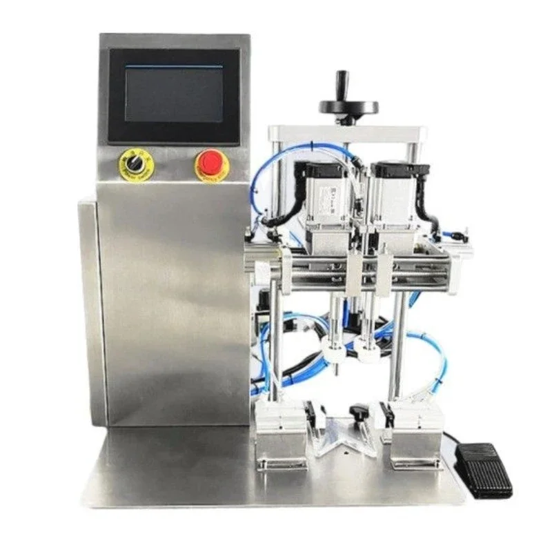 Semi-automatic servo cap screwing machine, duck bill cover pump head cover round cover screwing machine, multi-functional