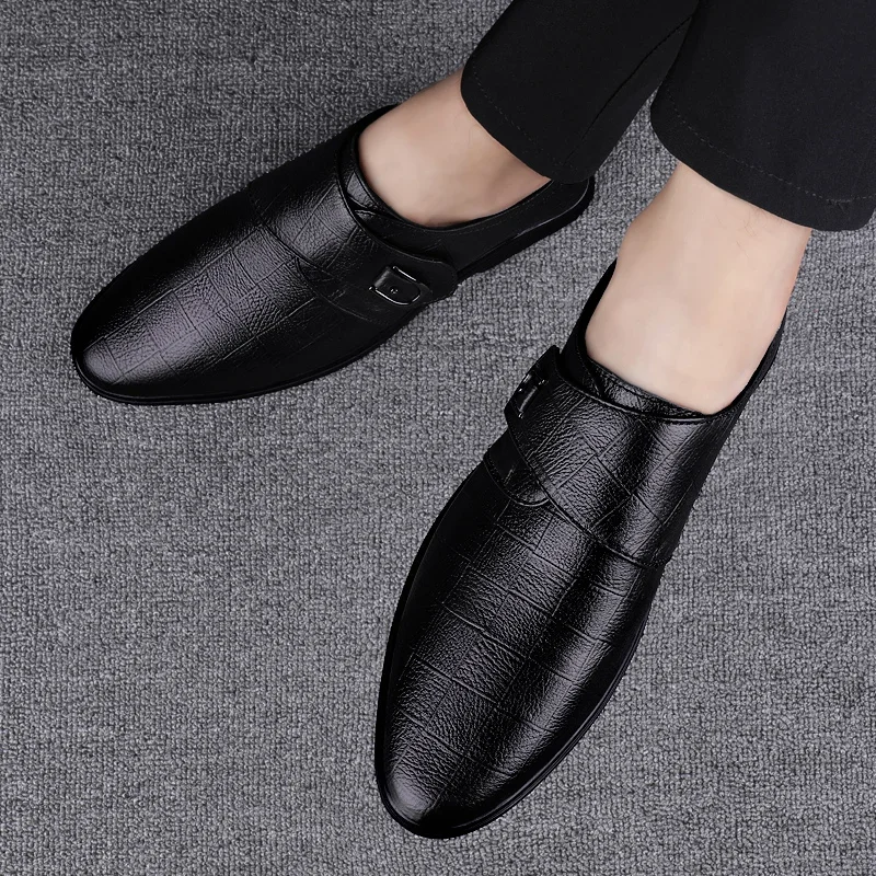 Men\'s Wedding party Shoes outdoor Fashion Casual Mens genuine Leather Loafers Comfortable Slip-on Moccasins Men shoes