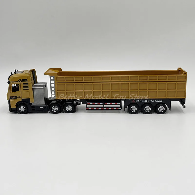 1:50 Diecast Construction Model Toy lengthen Dump Truck Tipper Pull Back With Sound & Light Children Gifts