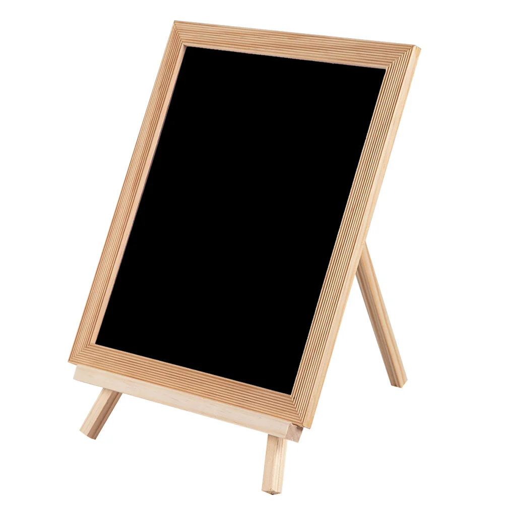 Children Drawing Board Kids Easel Single Sided Magnetic Writing Blackboard Bracket for Kids Gift (Black)