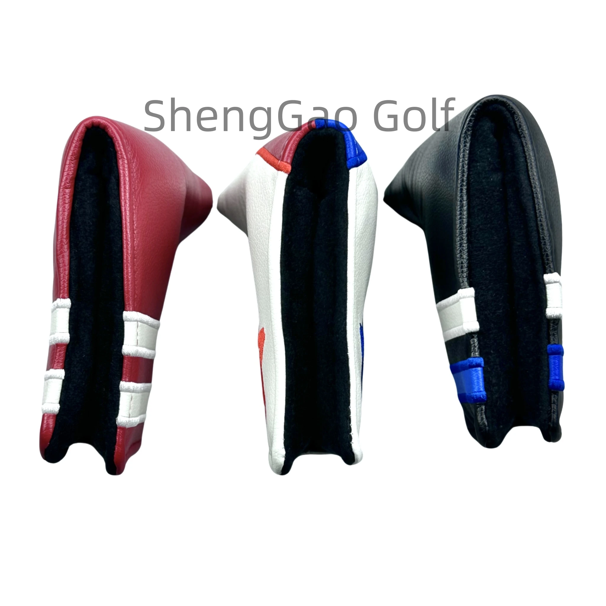 1pc Golf Putter Cover PU Leather 5-Pointed Star Pattern Club Cover Blade L-shaped Putter Cover Protector with Magnet Closure