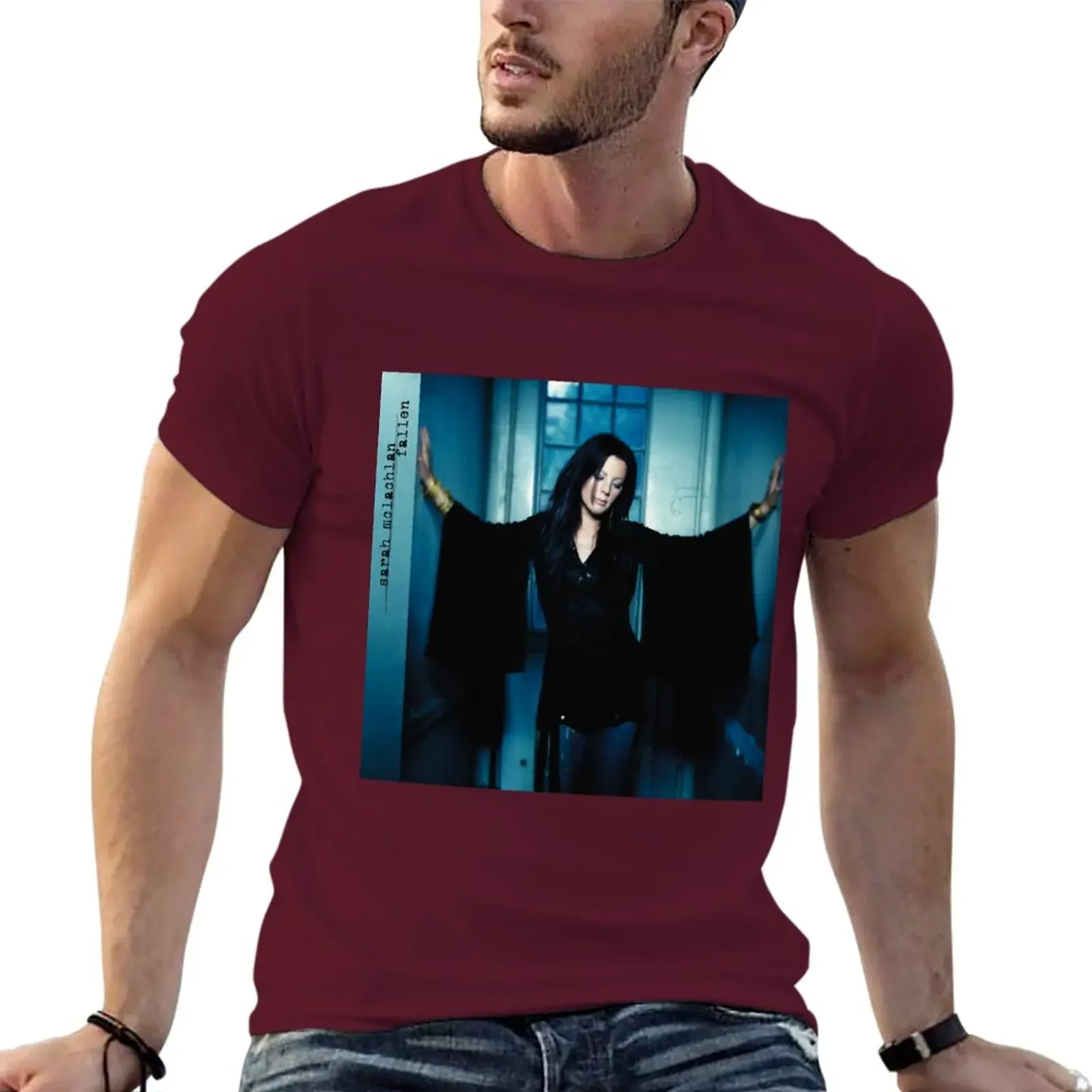 Sarah McLachlan fallen T-Shirt black t shirt man clothes Men's clothing new in tops & tees mens t shirt herren Short Sleeve 2024