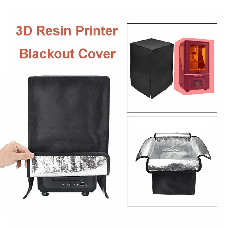 Blackout Cover for Resin 3D Printer Enclosure Protection from UV Dust Dirt Spill PVC Polyester Storage for Photon LD-002R 2H