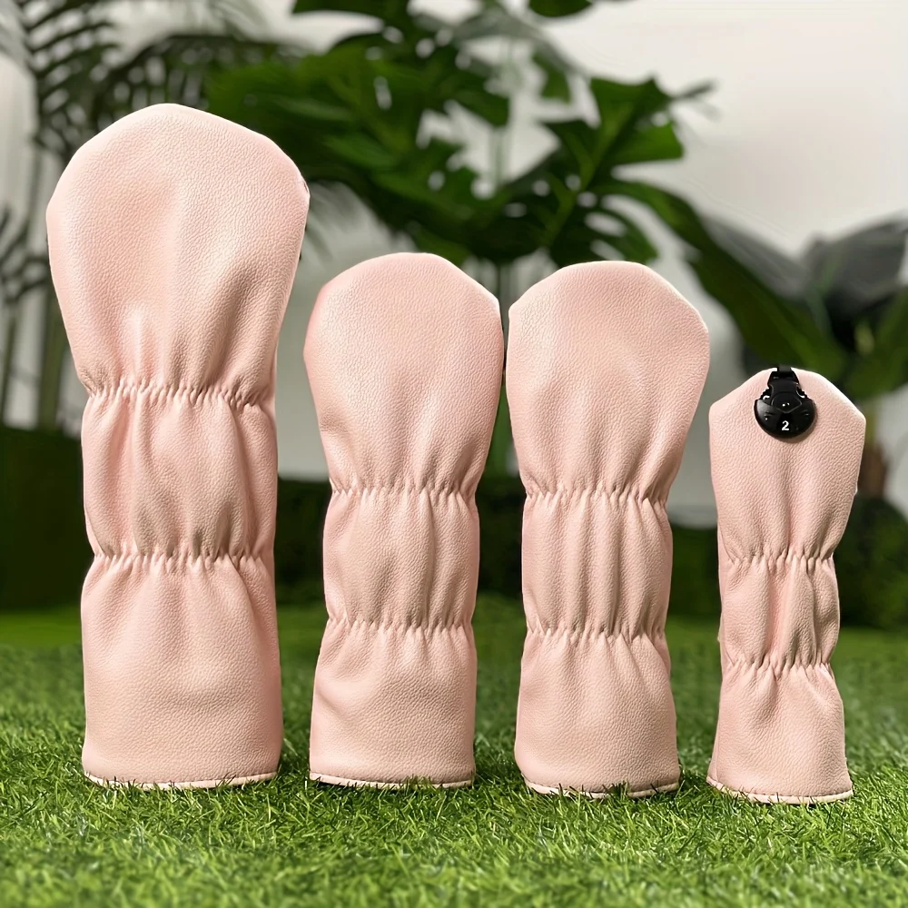 Golf Club Head Covers: Golf Driver Fairway Wood Headcovers for Driver No.1/Fairway No.3/5 - PU Fabric, Elastic Closure image 2