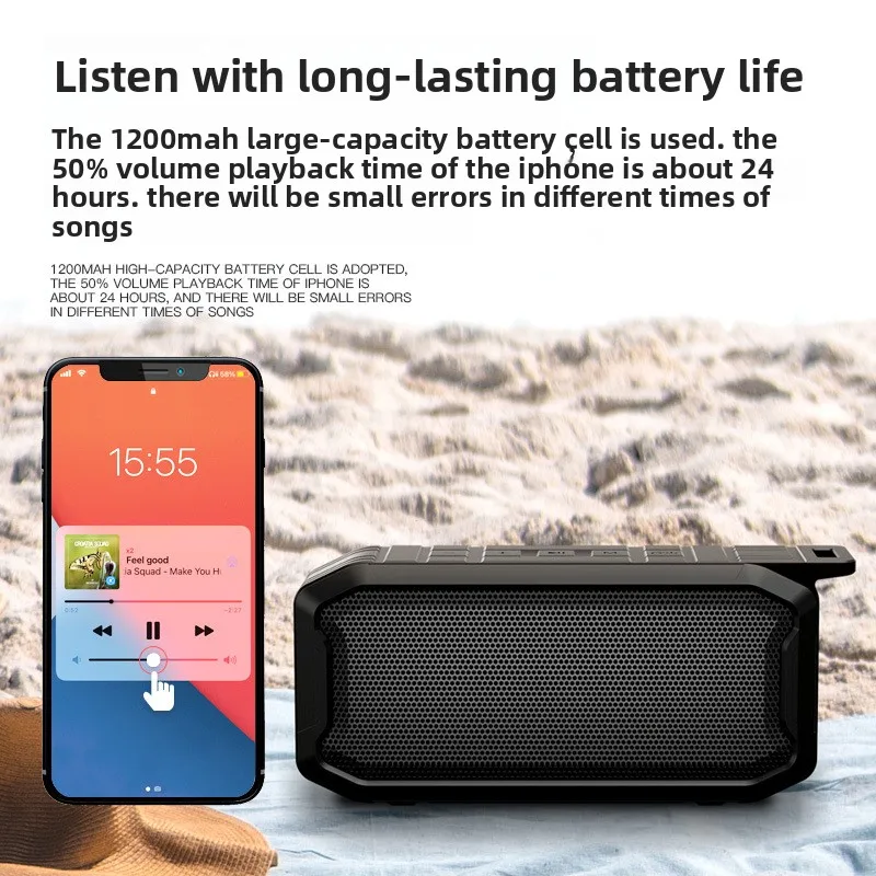 Waterproof Bluetooth Speaker Outdoor Portable Card Wireless TWS Lanyard Audio Outdoor Special