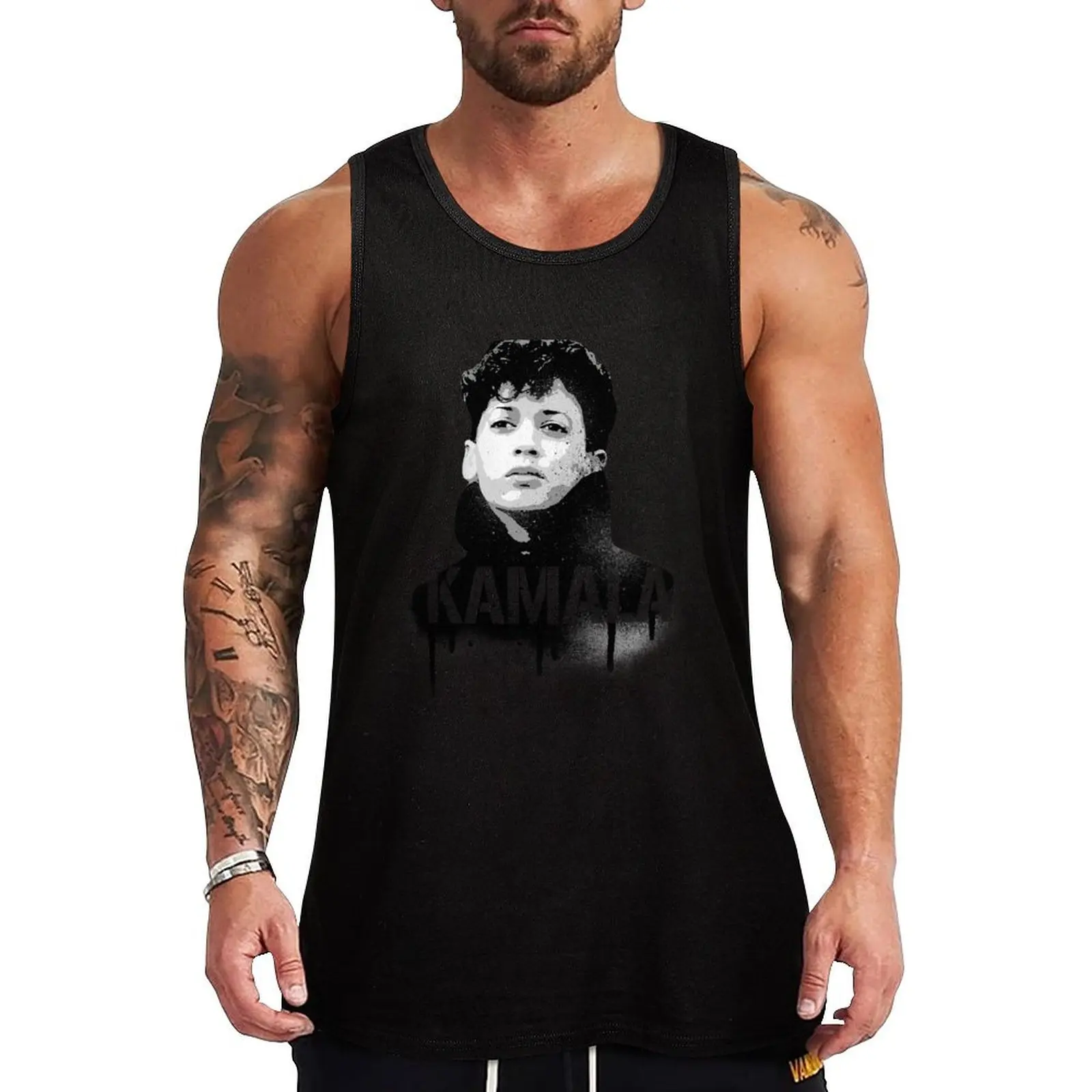

Young Kamala Harris Tank Top Men's gym gym for men Men's t-shirt training weight vest