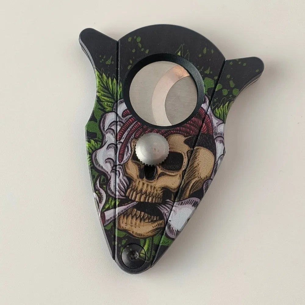 Stylish Double Bladed Cigar Cutter Creative Stainless Steel Cigar Clipper Anti-slip Comfortable Handy Tool