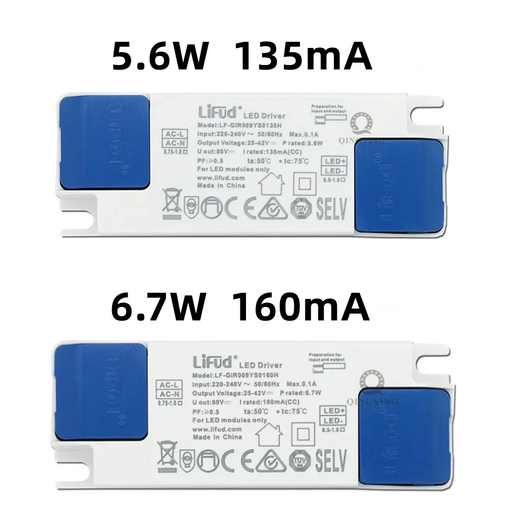 2 pz/lotto iFud LED Driver 5.6-23.4W 135mA 160mA 180mA 200mA 250mA 300mA 350mA 400mA 450mA 500mA 550mA 600mA 25-42V Power Transform