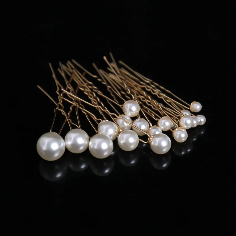 18Pcs Wedding Pearl Hair pins For Women Bride Bridal Hair Accessories Fashion Women Hair Clips Many Wedding Hair Jewelry Hairpin