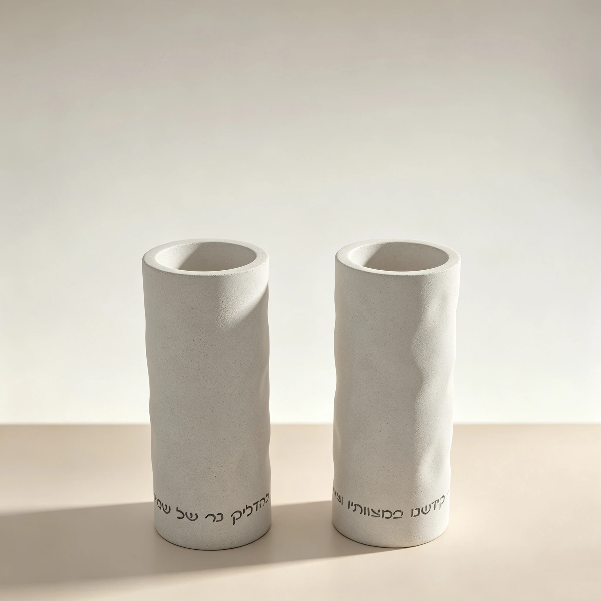 Hebrew Shabbat Candle Holder Mold Silicone Concrete Cement Plaster Craft Mold Jewish Religious Holiday Decor view 6