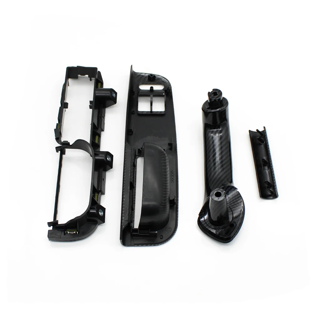 2/4 Buah Panel Sakelar Jendela Interior Pintu Mobil Pegangan Pegangan Tarik Pintu Trim Bezel untuk VW Bora Golf 4 MK4 Jetta Passat 1999-2004