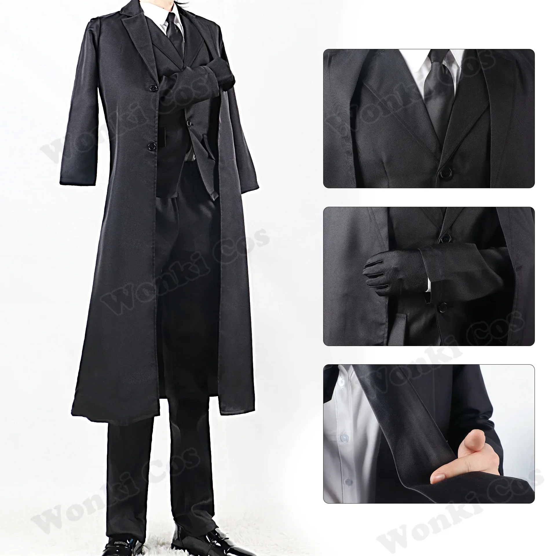 Anime Dazai Osamu Cosplay Costume Wig Hair Nakahara Chuya Nakajima Atsushi Akiko Yosano Ryunosuke Akutagawa Cosplay Outfits