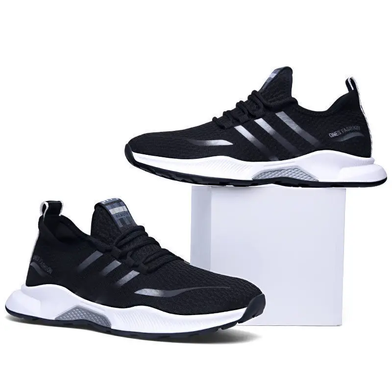 Trendy shoes new autumn breathable fly-woven mesh net red trendy shoes men's athleisure comfortable running men's shoes